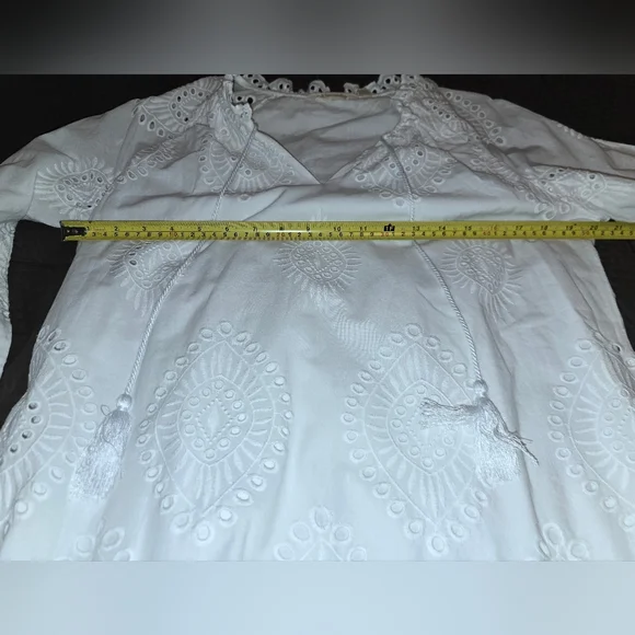 🤩Host Pick❤️Soft Surroundings Midi Eyelet City Of Gardens Dress Women's Sz Med - Picture 6 of 8